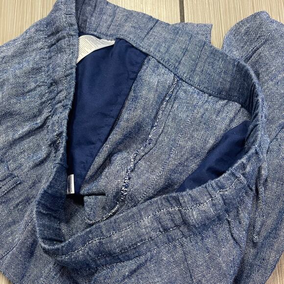 coastal nautical Linen drawstring breathable relaxed Old Navy pullon pants large - Picture 10 of 12